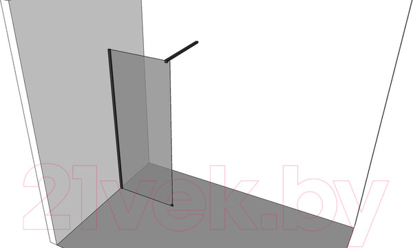 Изображение товара Душевая стенка Allen Brau Infinity 1 3.21013.BA / 323805 (серебро браш)