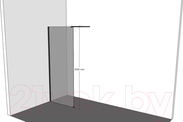 Изображение товара Душевая стенка Allen Brau Infinity 1 3.21013.BA / 323805 (серебро браш)