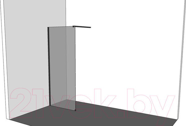 Изображение товара Душевая стенка Allen Brau Infinity 1 3.21015.BBA / 323807 (черный браш)
