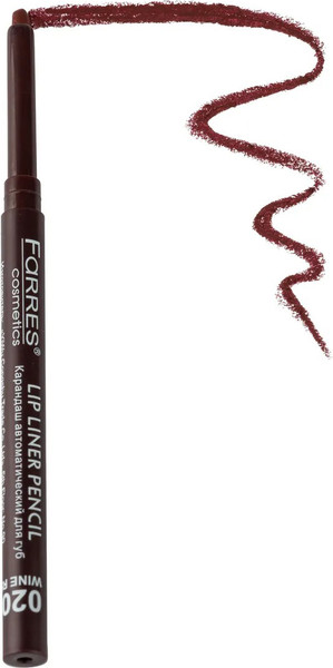 Изображение товара Карандаш для губ Farres MB001-020 автоматический красное вино (0.28г)