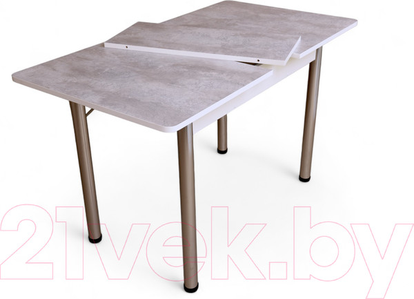 Изображение товара Обеденный стол СВД Юнио 100x60 / 054.П16.Х (бетон/хром)