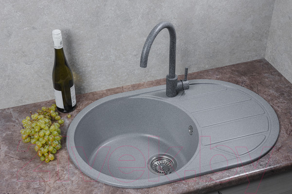 Изображение товара Мойка кухонная Marblan Elon L (серебристый)