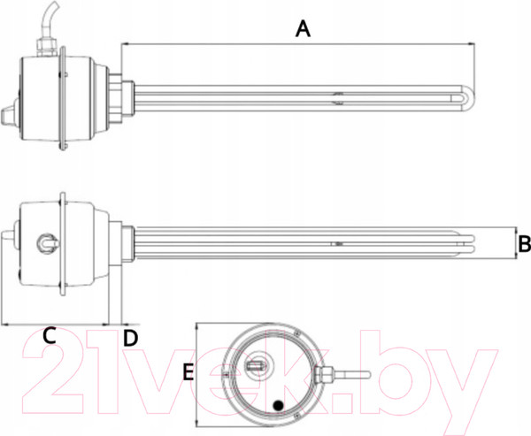 Изображение товара Тэн электрический Galmet 12кВт 6/4" / 41-120011