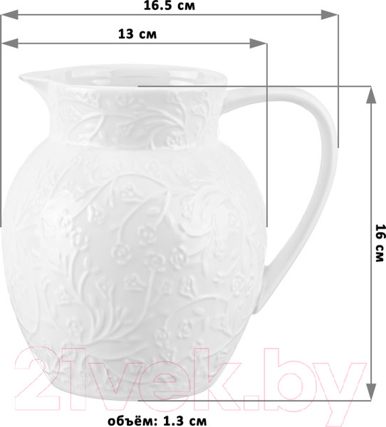 Изображение товара Кувшин Elan Gallery Веточки-цветочки / 950319