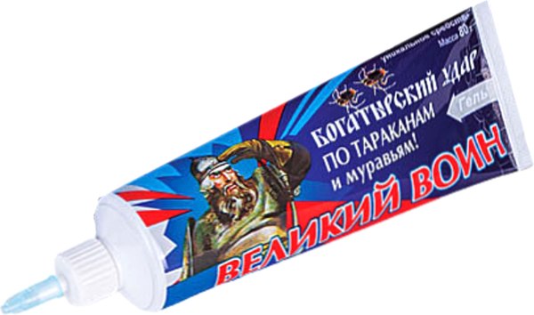 Изображение товара Гель от насекомых Великий воин От тараканов (80г)