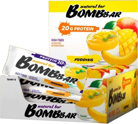 Изображение товара Набор протеиновых батончиков Bombbar Манго-банан (20x60г)