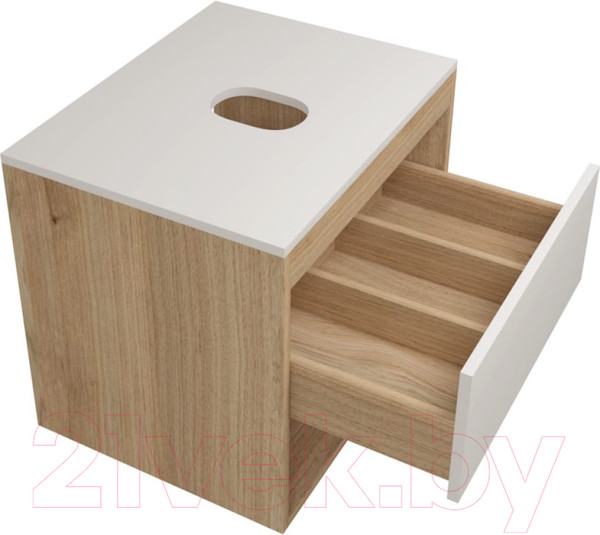 Изображение товара Тумба под умывальник Teymi Ritta 55 / T60519 (дуб эврика/белый матовый)