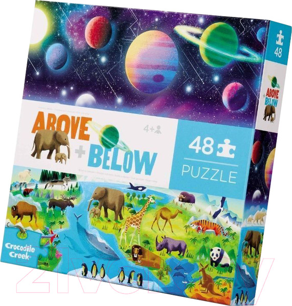 Изображение товара Пазл Crocodile Creek Над и под: Земля и Космос / 76006