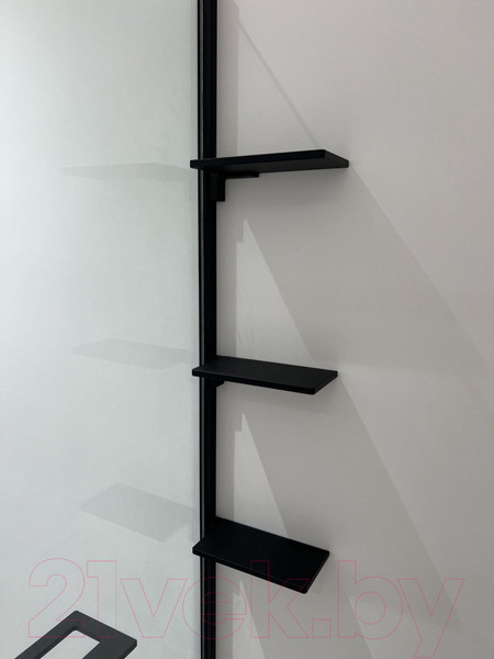 Изображение товара Душевая стенка Adema Риббер 120 Walk-In (черный)