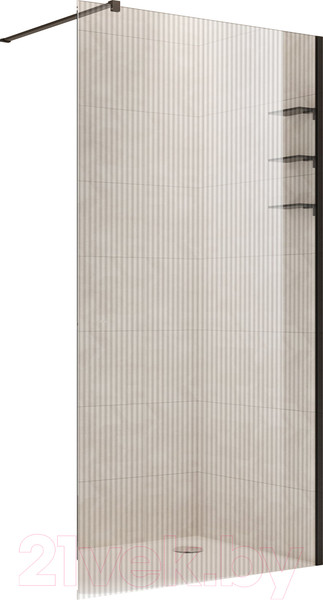 Изображение товара Душевая стенка Adema Риббер 120 Walk-In (черный)