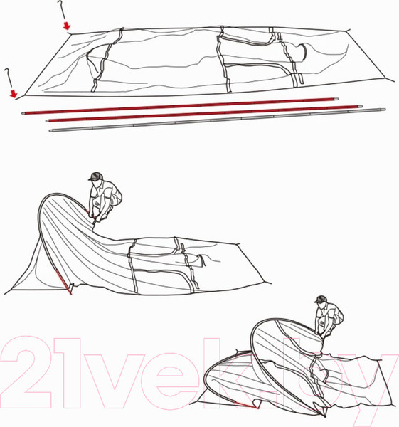 Изображение товара Палатка Naturehike Opalus NH17L001-L 20D / 6976023924781 (зеленый)