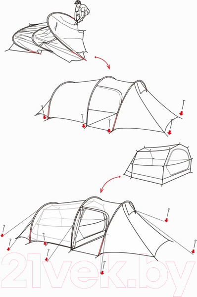 Изображение товара Палатка Naturehike Opalus NH17L001-L 20D / 6976023924781 (зеленый)