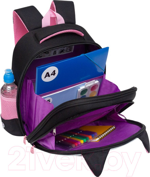 Изображение товара Школьный рюкзак Grizzly RAz-486-12 (черный)