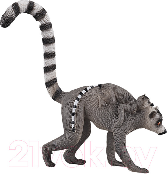 Изображение товара Фигурка коллекционная Konik Кошачий лемур с детенышем / AMW2100