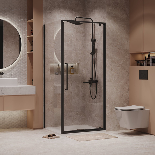 Изображение товара Душевой уголок Niagara 80x100x195 NG-85-8AB-A100B-34 (черный матовый/прозрачное стекло)