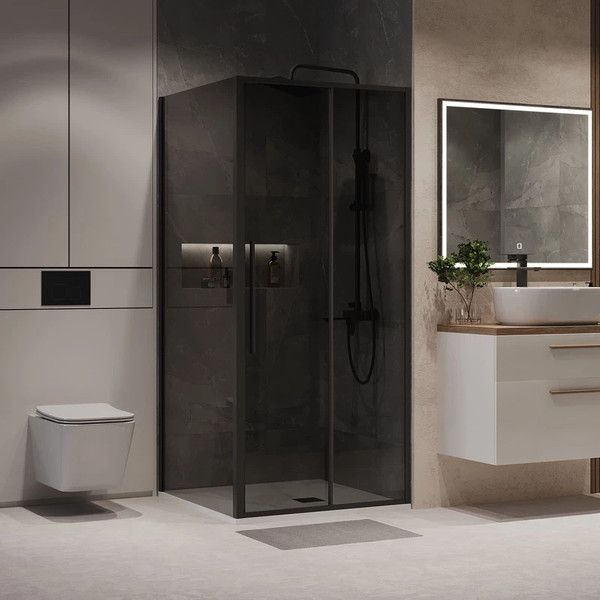 Изображение товара Душевой уголок Niagara 120x100x195 NG-85-12TB-TB100-34 (черный матовый/тонированное стекло)