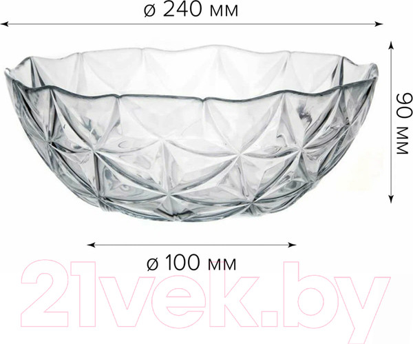 Изображение товара Салатник Pasabahce Грэй 10553/1205808 (светло-серый)