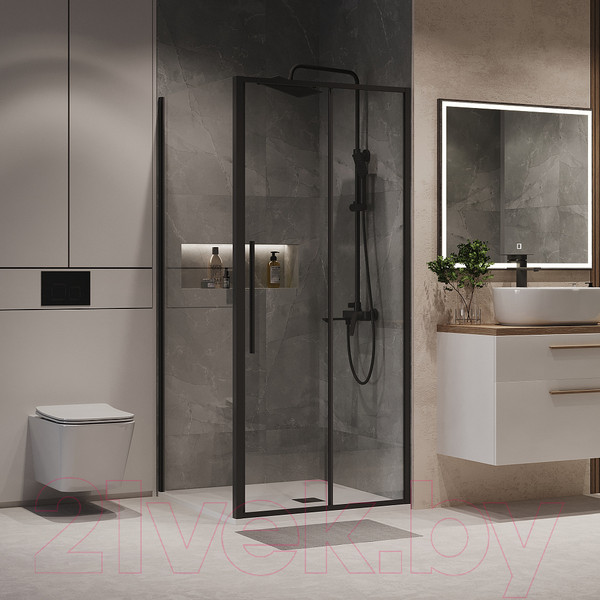 Изображение товара Душевой уголок Niagara 130x80x195NG-84-13AB-A80B-34 (черный матовый/прозрачное стекло)