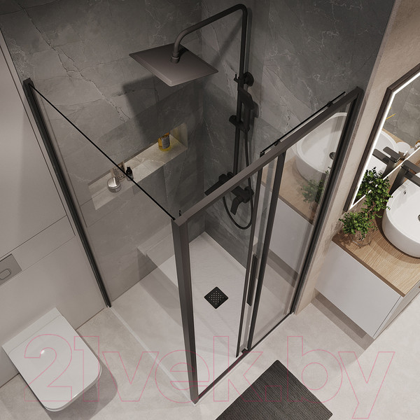 Изображение товара Душевой уголок Niagara 130x80x195NG-84-13AB-A80B-34 (черный матовый/прозрачное стекло)