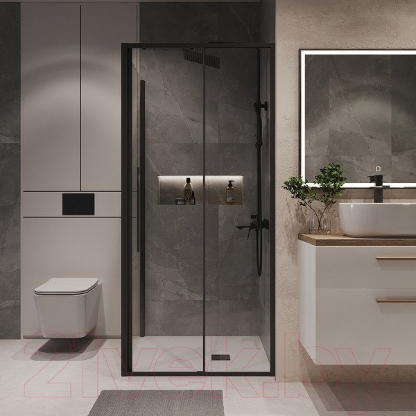 Изображение товара Душевой уголок Niagara 130x80x195NG-84-13AB-A80B-34 (черный матовый/прозрачное стекло)