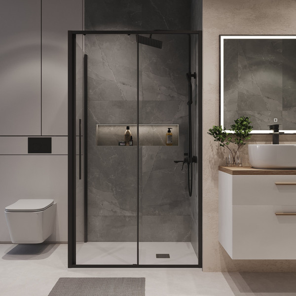 Изображение товара Душевой уголок Niagara 140x90x195 NG-84-14AB-A90B-34 (черный матовый/прозрачное стекло)