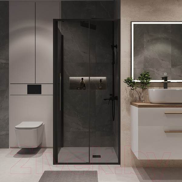 Изображение товара Душевой уголок Niagara 110x80x195 NG-85-11TB-TB80-34 (черный матовый/тонированное стекло)