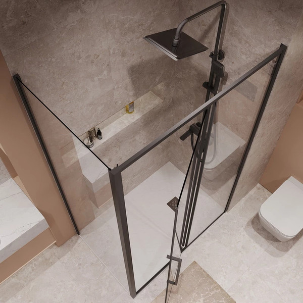 Изображение товара Душевой уголок Niagara 120x100x195 NG-85-12AB-A100B-34 (черный матовый/прозрачное стекло)