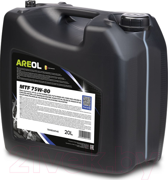 Изображение товара Трансмиссионное масло Areol MTF 75W80 / 75W80AR145 (20л)