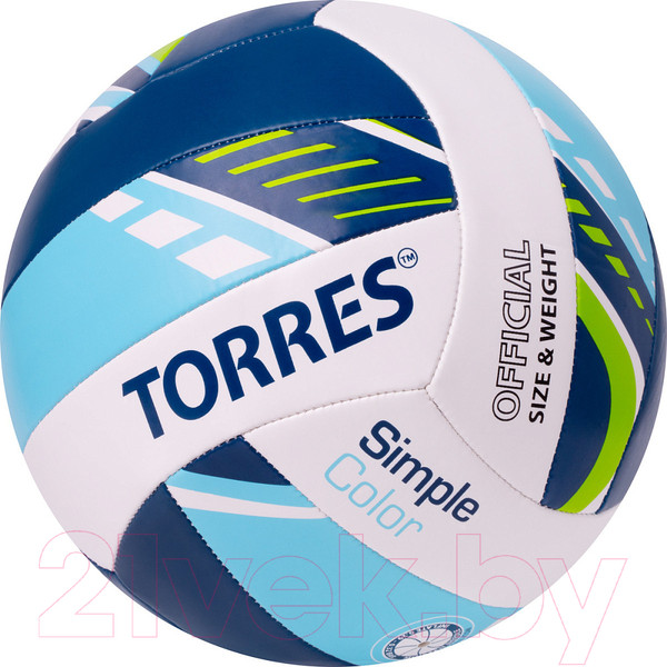 Изображение товара Мяч волейбольный Torres Simple Color / V323115 (размер 5)