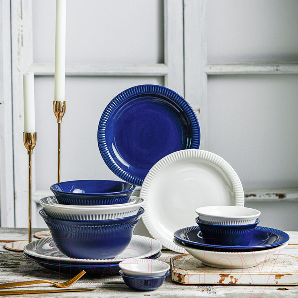 Изображение товара Блюдо AksHome Mulin 26.5x3 (синий)