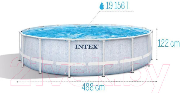 Изображение товара Каркасный бассейн Intex Prism Frame Chevron 26746 (488х122)