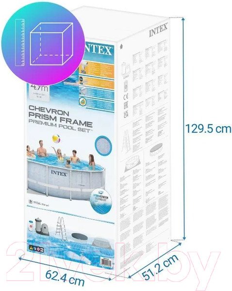 Изображение товара Каркасный бассейн Intex Prism Frame Chevron 26746 (488х122)