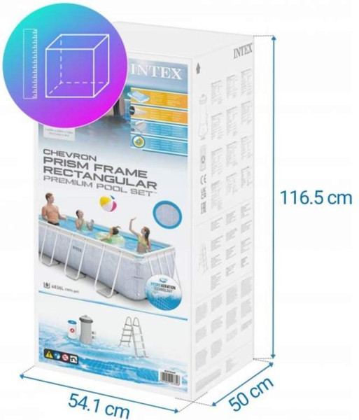 Изображение товара Каркасный бассейн Intex Prism Frame Chevron / 26780 (400х200х100)