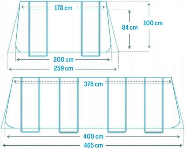 Изображение товара Каркасный бассейн Intex Prism Frame Chevron / 26780 (400х200х100)