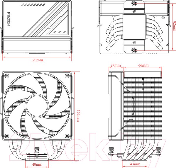 Изображение товара Кулер для процессора ID-Cooling Frozn A610 ARGB