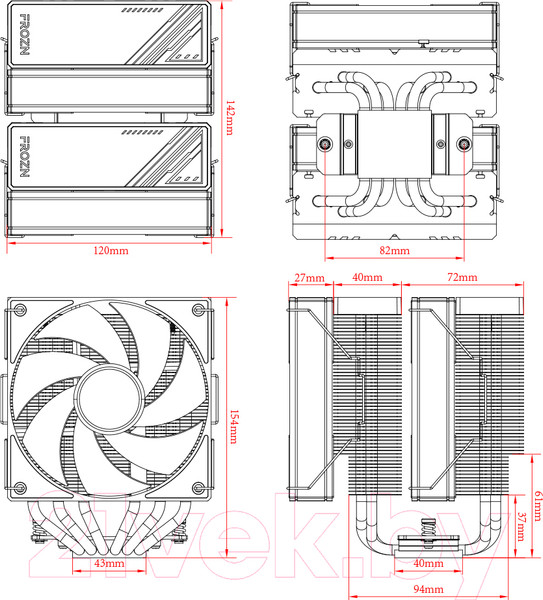 Изображение товара Кулер для процессора ID-Cooling Frozn A620 ARGB