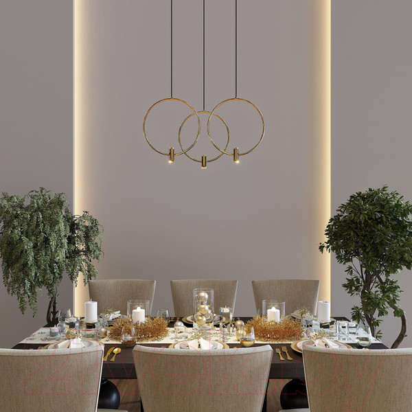 Изображение товара Люстра Евросвет 50257/3 LED  (черный/латунь)