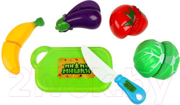 Изображение товара Набор игрушечных продуктов Играем вместе Набор овощей и фруктов Ми-ми-мишки / B847981-R5