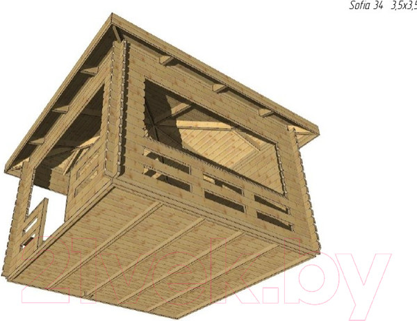 Изображение товара Беседка ДомБелКом Б-5 3.5x3.5