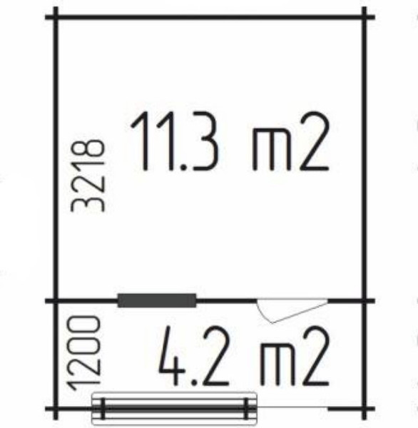 Изображение товара Дачный дом ДомБелКом ДС-6 3.6x4.8