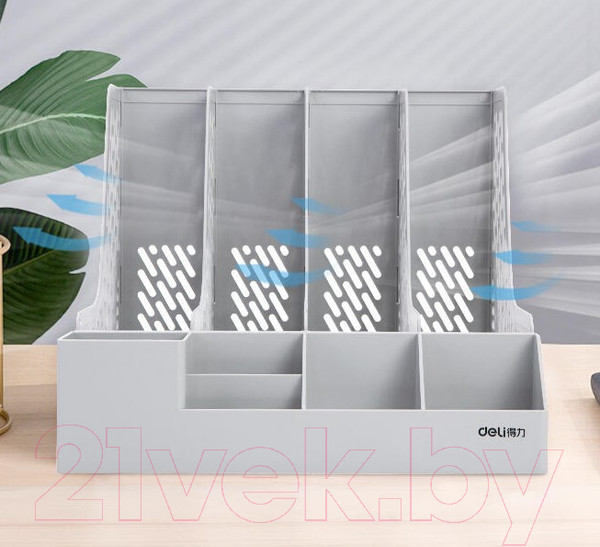 Изображение товара Органайзер настольный Deli 78981 (серый)