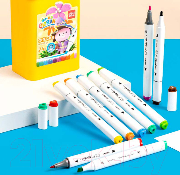 Изображение товара Набор маркеров Deli HM10624 (24шт)