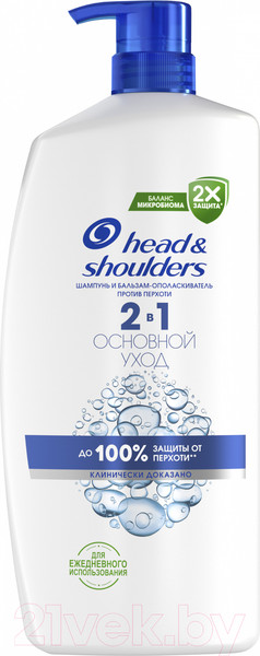 Изображение товара Шампунь-кондиционер для волос Head & Shoulders Основной уход 2в1 (1л)