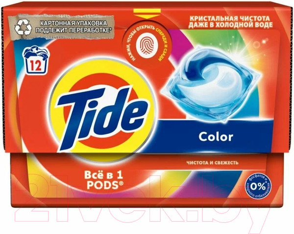 Изображение товара Капсулы для стирки Tide Color (12x16.8г)