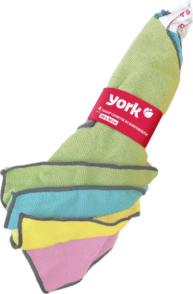Изображение товара Набор салфеток хозяйственных York Микрофибра (4шт)