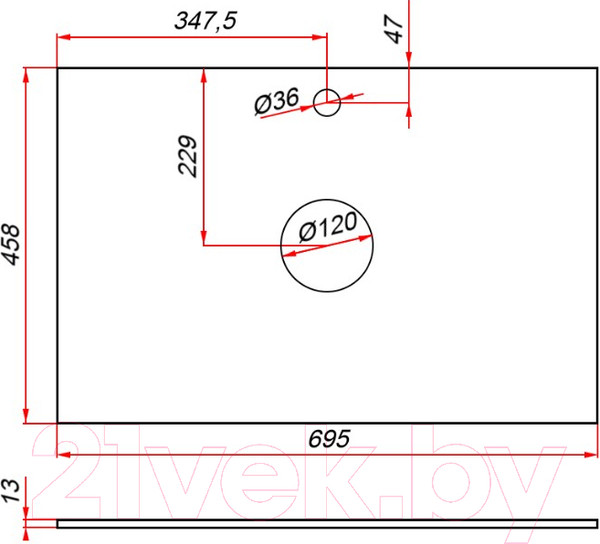 Изображение товара Тумба под умывальник ЗОВ Дион 70 / D70LHO0M7015МKV5-KP13W (графит матовый)