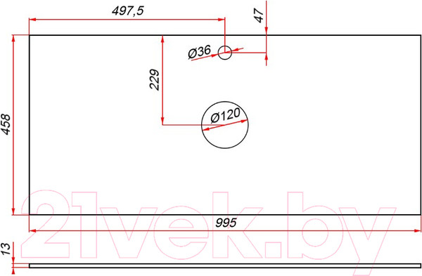 Изображение товара Тумба под умывальник ЗОВ Лира 100 / L100MW0MWGVA-KP13W-KP13W (белый глянцевый)