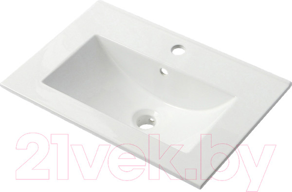 Изображение товара Тумба с умывальником ЗОВ Лира 70 / L70MW0MWGVA-OL70 (белый глянцевый)