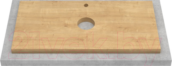 Изображение товара Тумба под умывальник ЗОВ Монови 60 / M60LW0LWS-HPL38T (туя/белый)