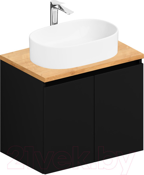 Изображение товара Тумба под умывальник ЗОВ Монови 80 / M80LG0LG-HPL38T (туя/антрацит)